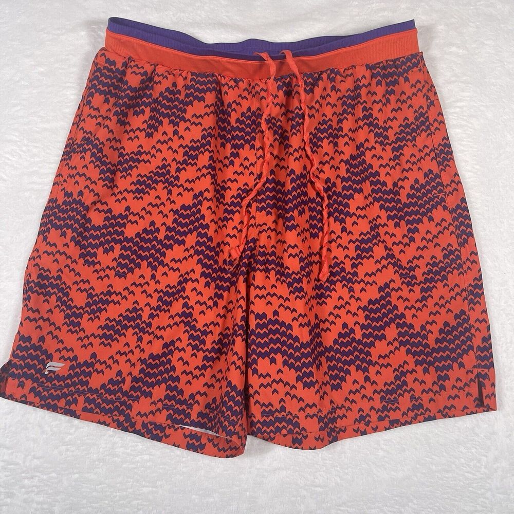 Fabletics The‎ One Short Men's Large Red Geometric Print Unlined 5" inseam